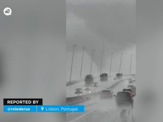 Impresionante tornado genera impacto a conductores que transitaban en una carretera de Portugal