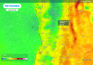 A contar del martes 21 las fuertes rachas de viento visitarán a Chile centro sur: sobre 50 km/h en estas regiones