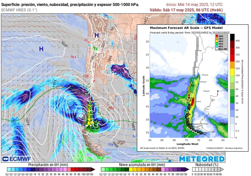 lluvias previstas y río atmosférico lluvias previstas y río atmosférico