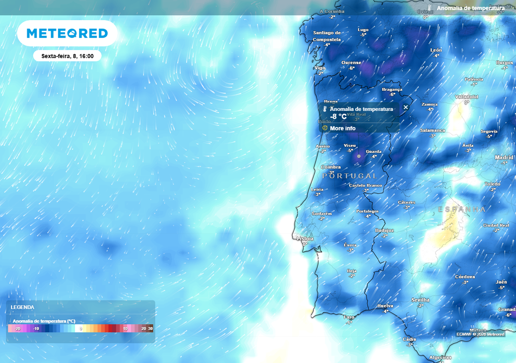 A primeira semana de maio vai registar temperaturas geralmente inferiores à média climatológica de referência.