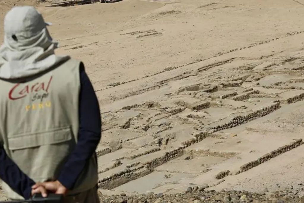 As escavações mostram uma cidade construída há 3,8 mil anos