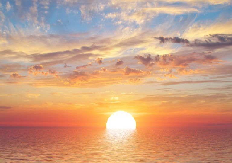 Pôr do sol no oceano Pôr do sol no oceano