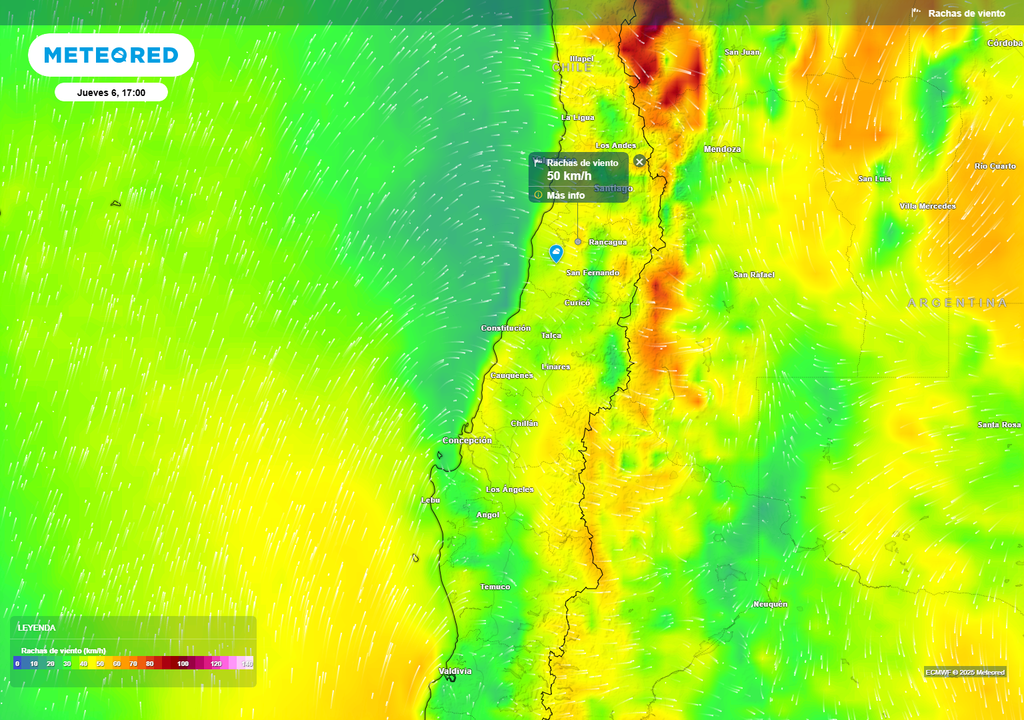 rachas de viento previstas