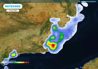  A esta hora llegará la lluvia a la Región de Murcia y a las provincias de Valencia, Alicante o Almería: hasta 15 l/m2