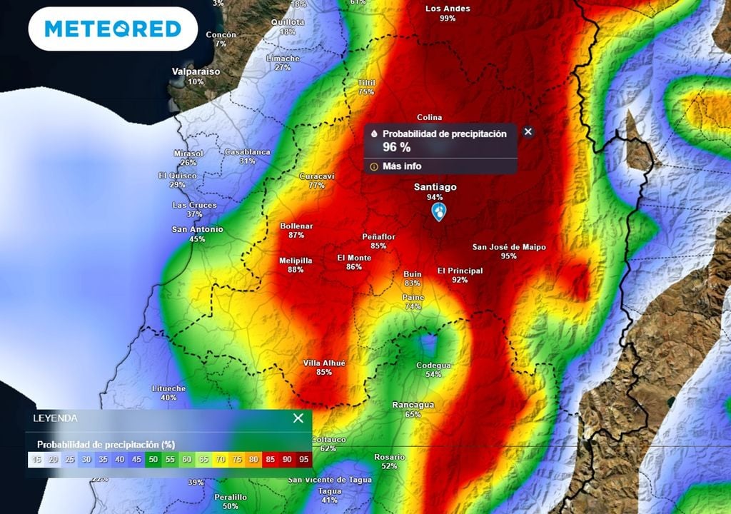 Probabilidad de precipitación ECMWF