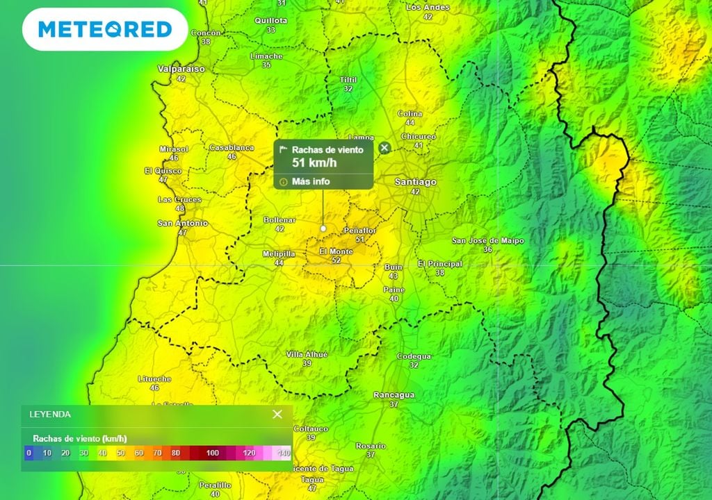 Rachas de viento ECMWF