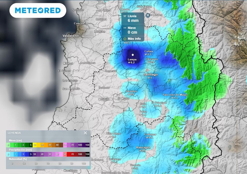 Nieve, precipitación y nubosidad ECMWF