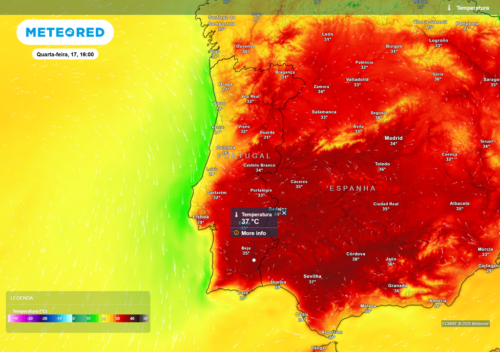 temperatura do ar à superfície temperatura do ar à superfície