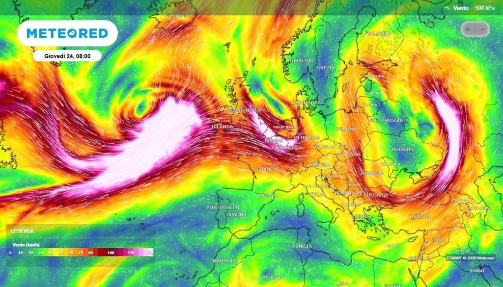 L'ondulazione della corrente a getto che favorirà lo sviluppo della configurazione che dominerà lo scenario meteorologico di fine settembre.