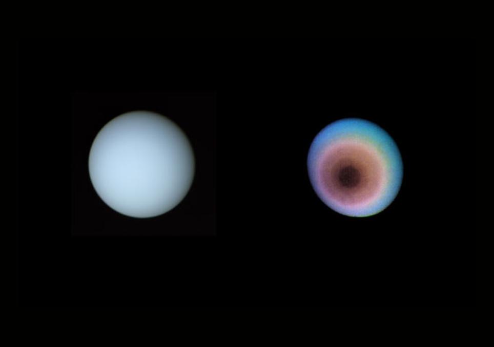 Foto de Urano tirada pela sonda Voyager 2 Foto de Urano tirada pela sonda Voyager 2