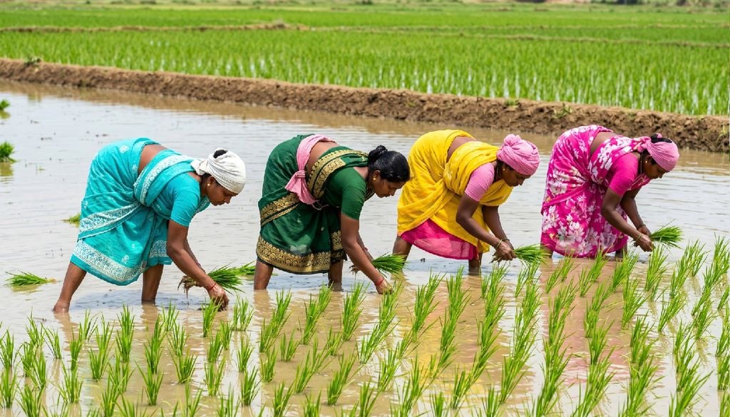 Índia Uma das principais culturas na Índia é o arroz