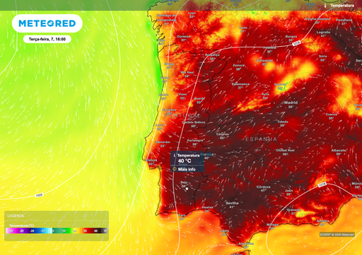 A onda de calor persistir&aacute; em Portugal at&eacute; 9 de julho, com m&aacute;ximas de 41 &ordm;C no interior