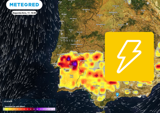 A partir das 13 horas aumenta o risco de aguaceiros localmente fortes, trovoada, rajadas fortes e granizo em 6 distritos