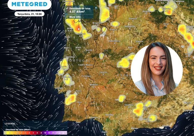 A partir das 16 horas de hoje esperam-se trovoadas; instabilidade mant&eacute;m-se amanh&atilde; com chuva e descida da temperatura