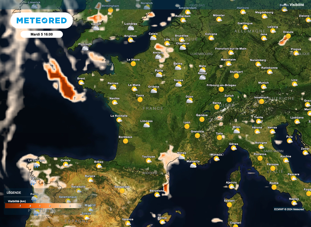 Les éclaircies devraient être dominantes jusqu'à mardi.