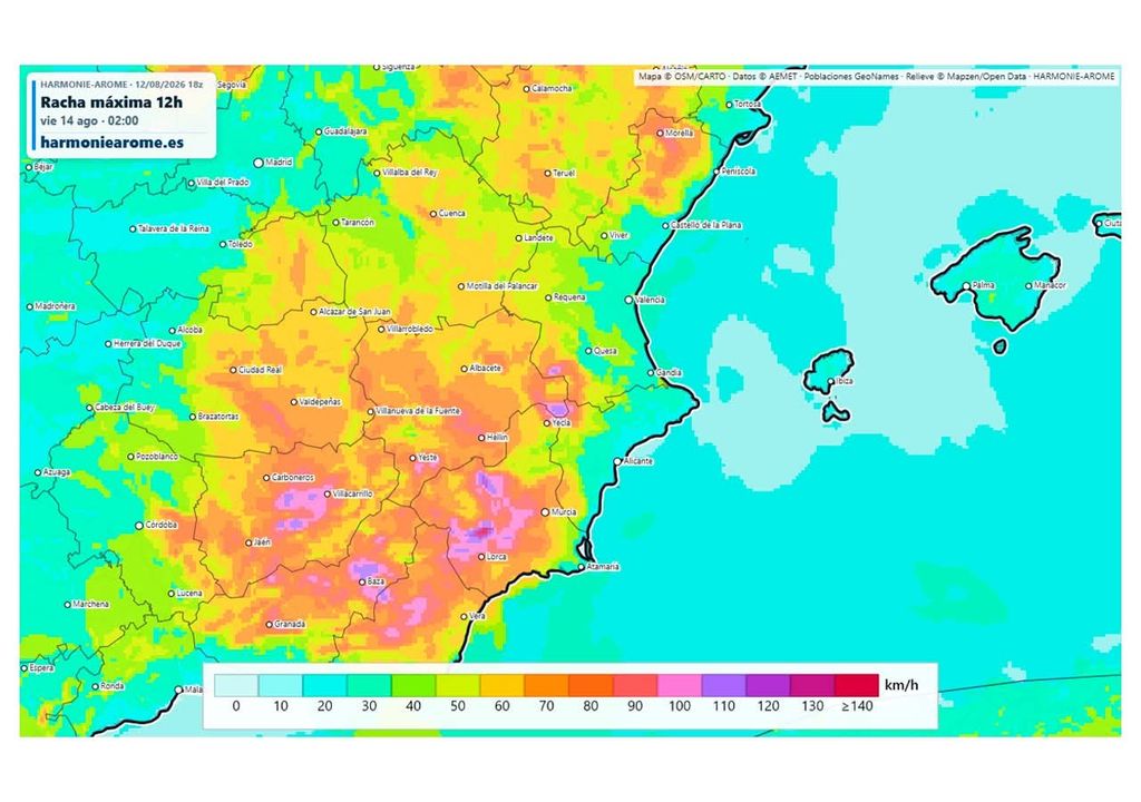 Las tormentas dejarán vendavales a su paso, sobre todo en el sureste. Fuente: Harmoniearome.es