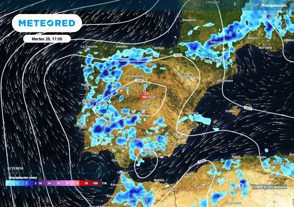 Las tormentas se concentrarán en áreas montañosas de Andalucía y en el oeste peninsular.