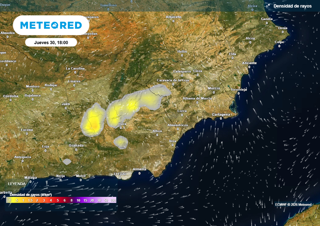 La actividad eléctrica se concentrará en el interior y en zonas de montaña.