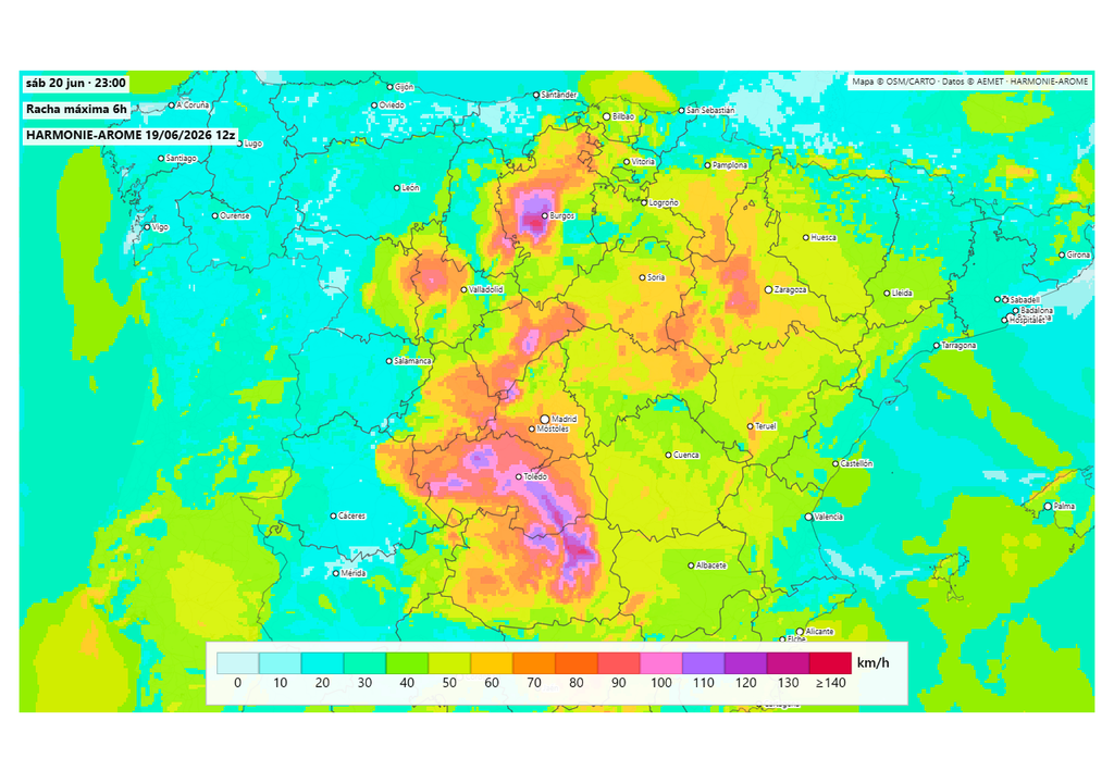 Atención a los vendavales asociados a las tormentas de esta tarde. Fuente: Harmoniearome.es