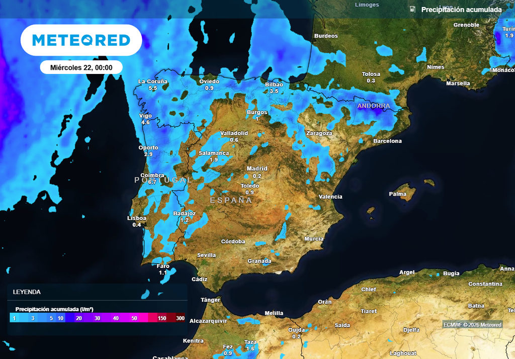 Hoy martes las precipitaciones asociadas a las tormentas se localizarán principalmente en el norte peninsular, con especial incidencia en el Cantábrico Oriental, el Alto Ebro y los Pirineos.