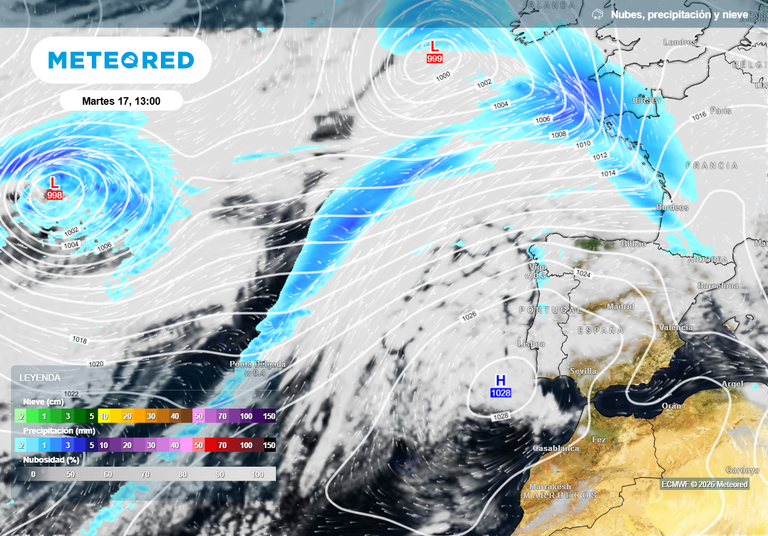 Entre el domingo y el lunes la NAO cambiará de signo: qué implicará en el tiempo de España