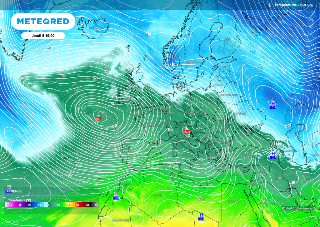 Le flux océanique persiste sur l'Europe occidentale.