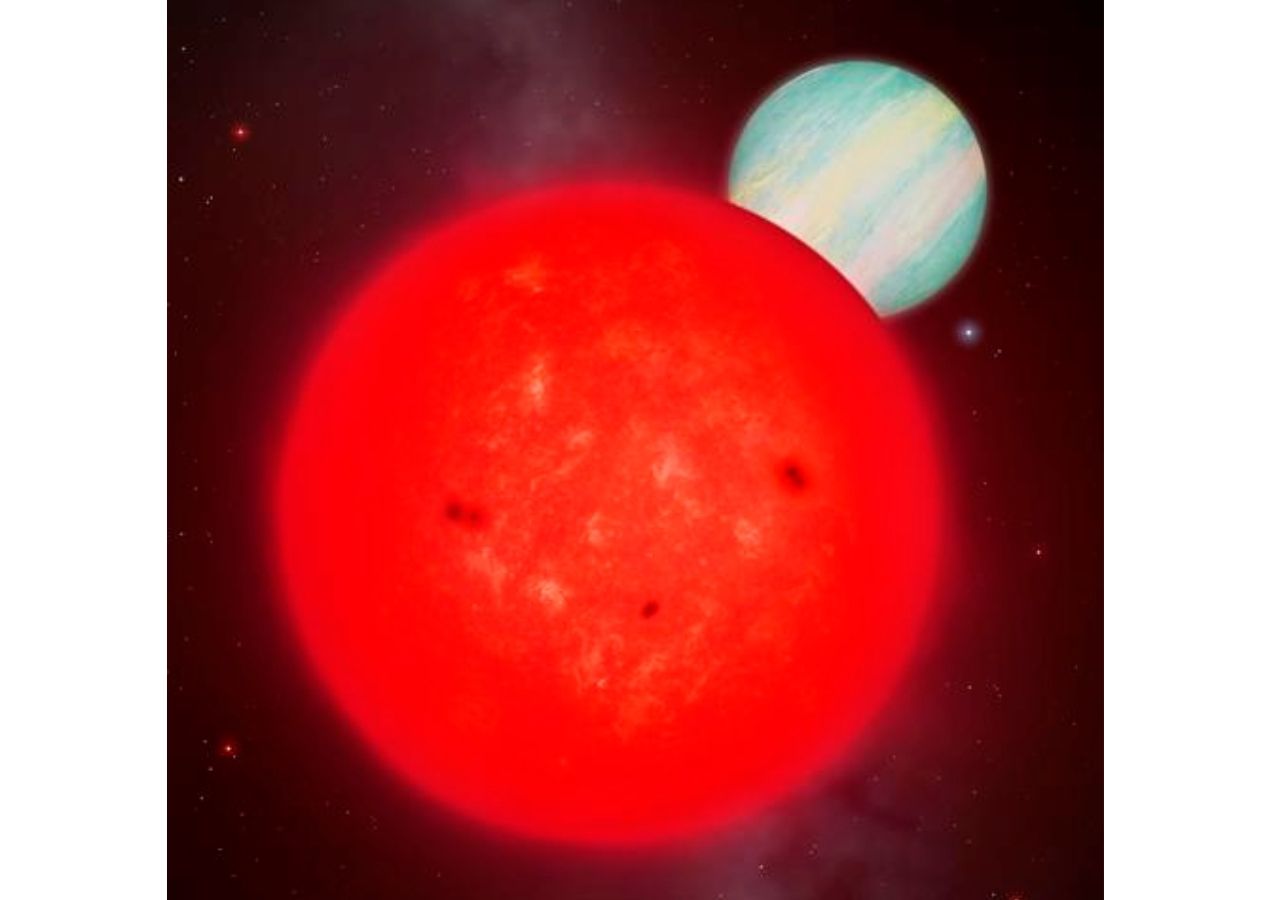 Impresión artística de TOI-6894b, un exoplaneta que simplemente no debería existir. Crédito: Universidad de Warwick/Mark Garlick