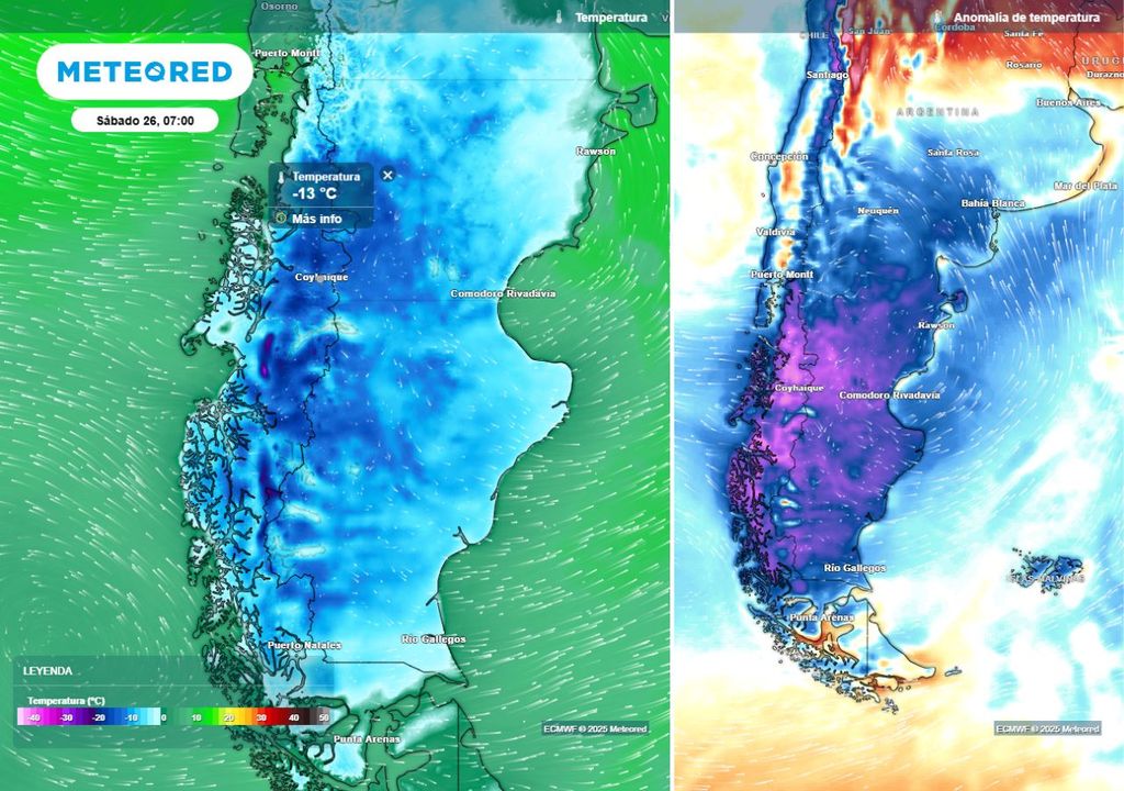 mapa de temperatura y anomalía de temperatura mapa de temperatura y anomalía de temperatura