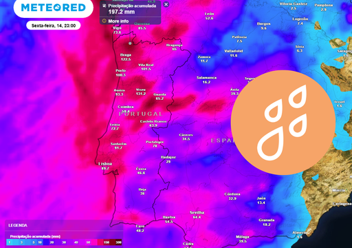 A previsão do tempo até domingo: chuva e trovoada, vento pontualmente forte e agitação marítima