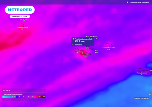 A previs&atilde;o do tempo nos A&ccedil;ores e na Madeira: estabilidade relativa, mas com chuva e vento a ganhar for&ccedil;a; eis quando