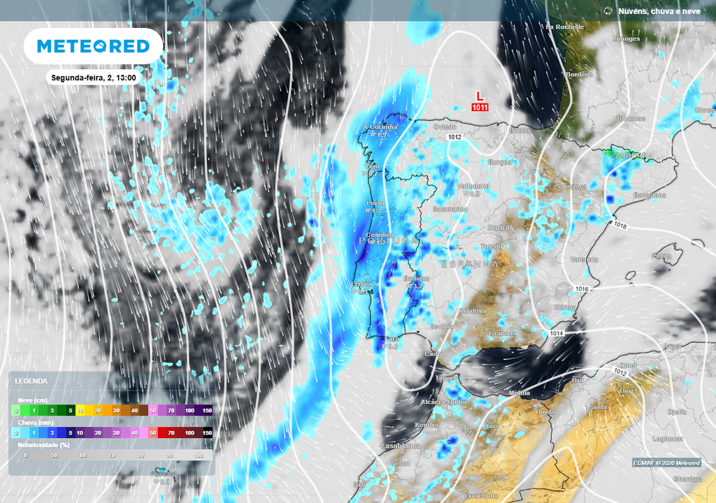 A frente fria atlântica irá posteriormente separar-se da circulação principal, evoluindo para uma depressão isolada em altitude, também conhecida como gota fria.