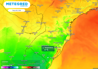 Massa de ar frio a caminho da Região Sul: a próxima semana vai começar com nova queda das temperaturas