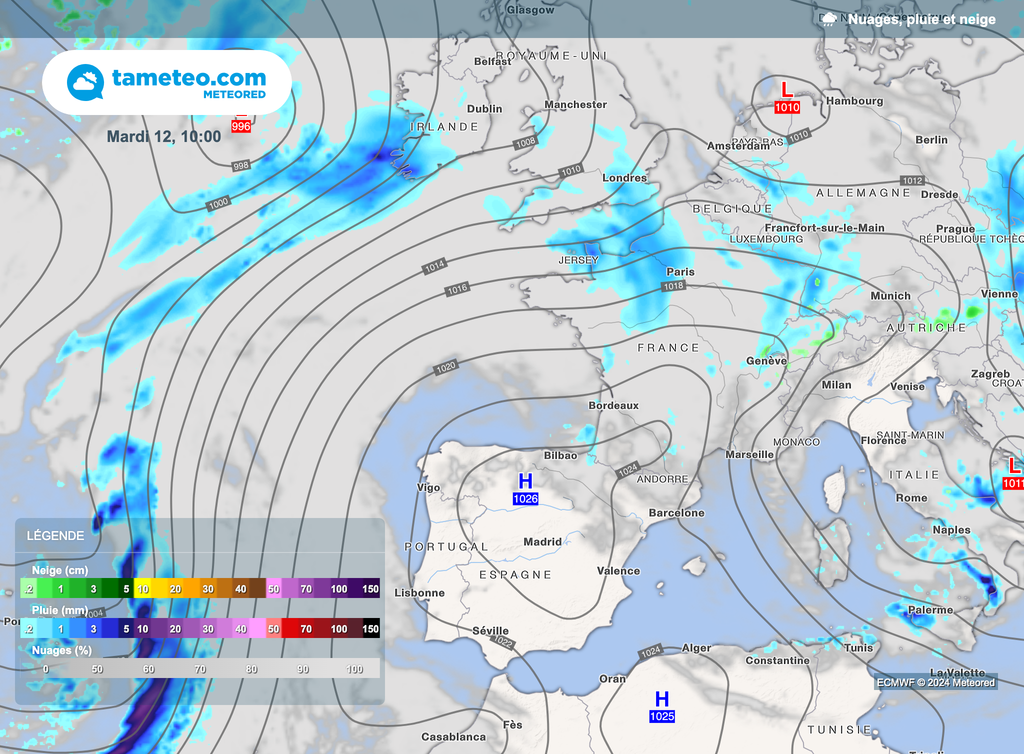 Les pluies seront repoussées au Nord en début de semaine.