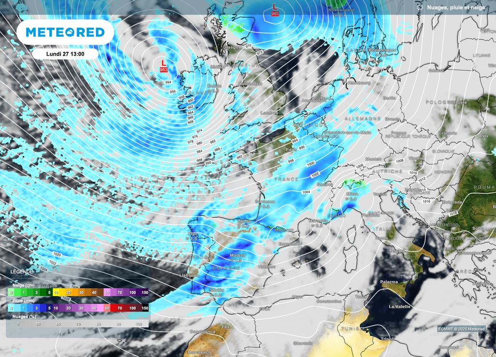 Un début de semaine prochaine agité avec de la pluie et du vent !