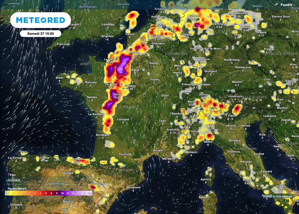 Des orages parfois violents sont à prévoir jusqu'à ce week-end et début de semaine.