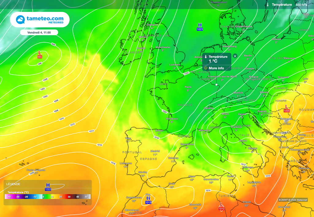 Une masse d'air frais voire un peu froid sera présente ces prochains jours. Une masse d'air frais voire un peu froid sera présente ces prochains jours.
