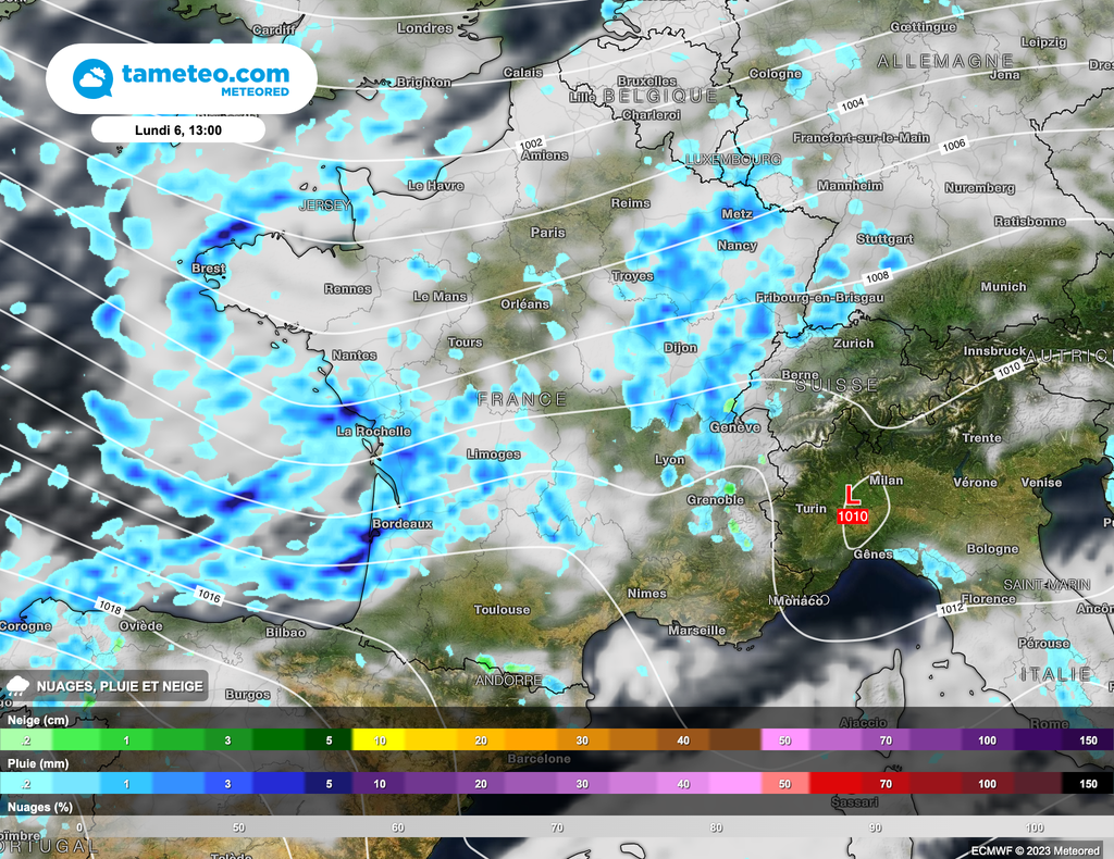 Les averses s'accentueront au fil des heures de la journée.