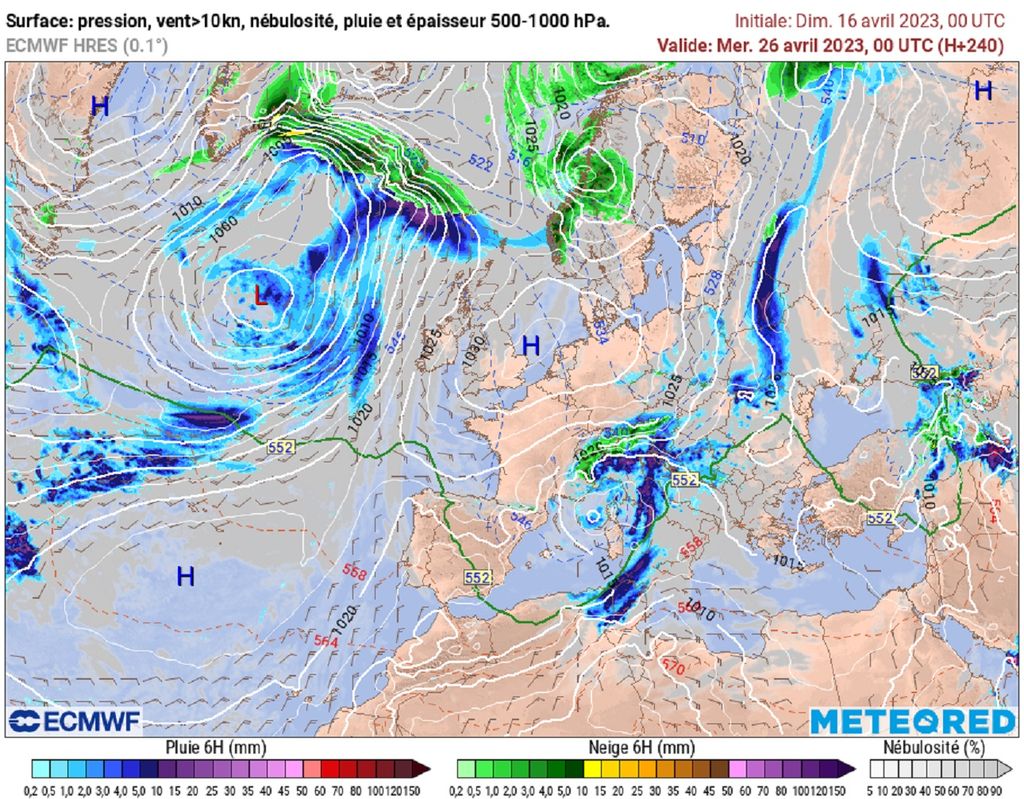 Les derniers jours d'avril devraient être marqués par la présence de l'anticyclone, de bon aura pour le pont du 1er mai.