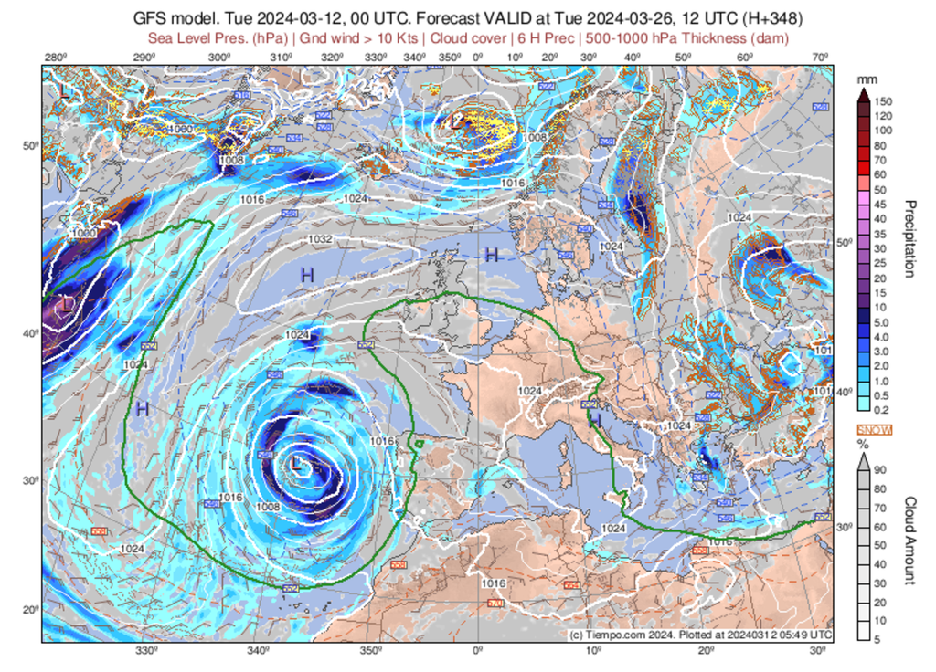 Une dépression pourrait venir influencer la météo sur l'Ouest de la France. Une situation à suivre ces prochains jours. Une dépression pourrait venir influencer la météo sur l'Ouest de la France. Une situation à suivre ces prochains jours.