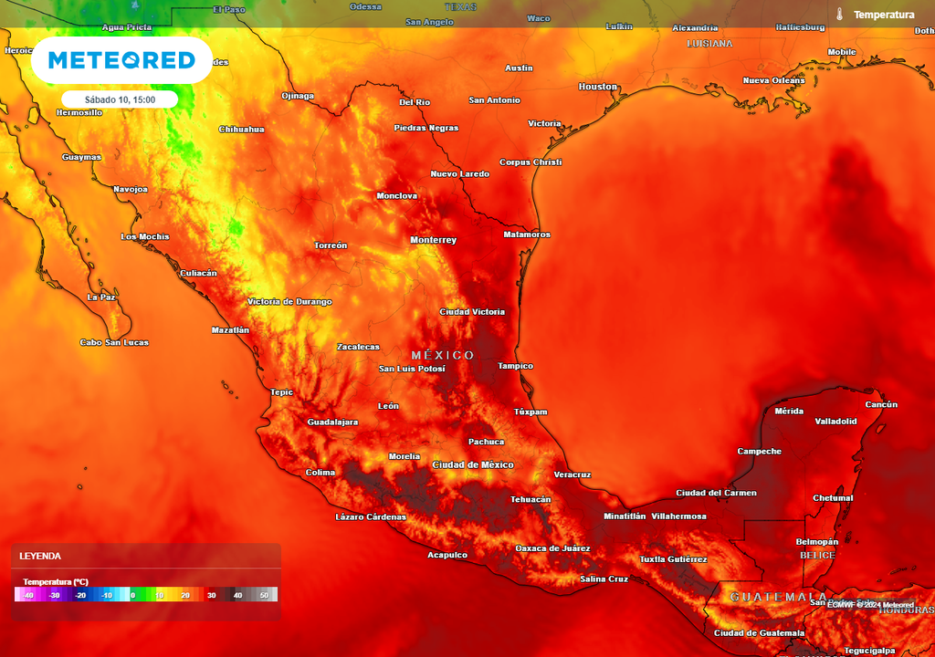 Temperaturas en grados Celsius