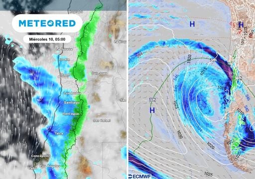 "A sacar los paraguas en Santiago": las lluvias ganan fuerza con dos sistemas frontales en camino a la RM