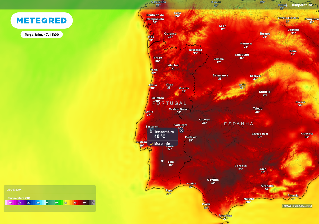 temperatura do ar à superfície temperatura do ar à superfície