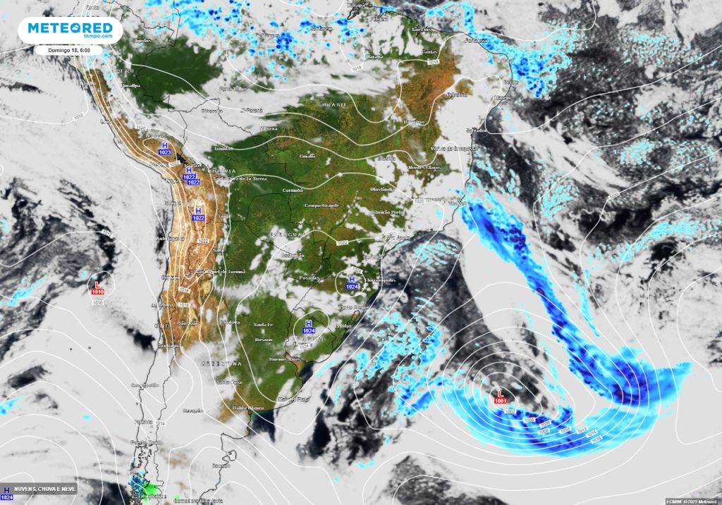 ciclone e massa de ar frio