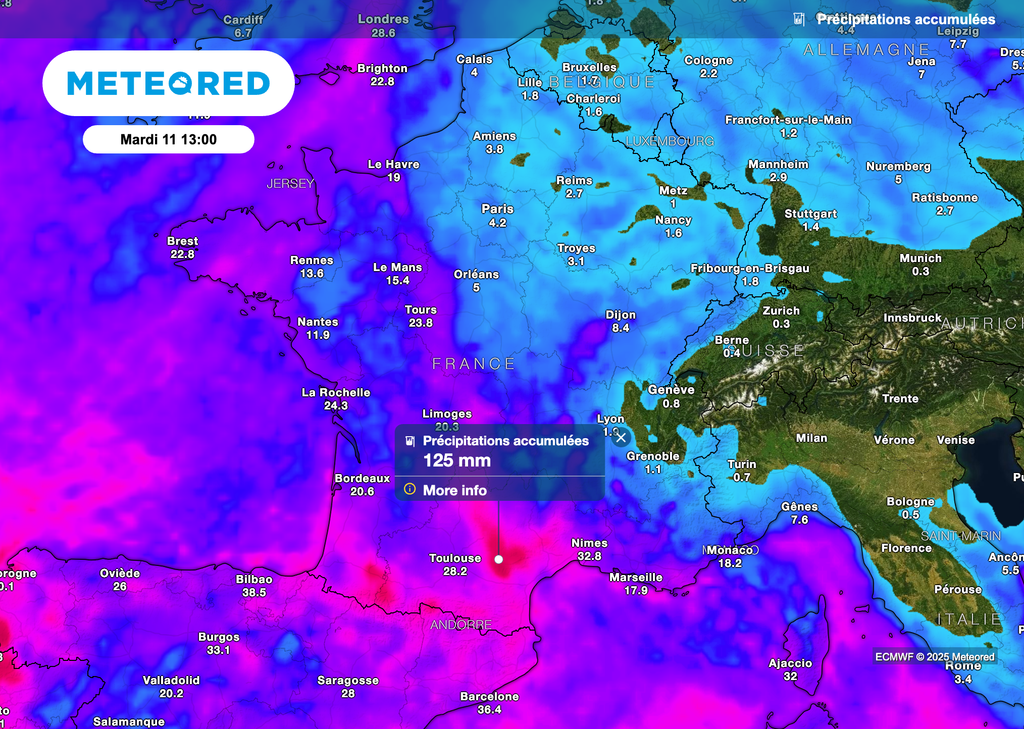 Très fortes pluies ce jeudi en région Occitanie !