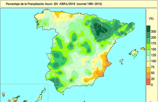 Abril 2018: Cálido Y Muy Húmedo Según Aemet Abril 2018: Cálido Y Muy Húmedo Según Aemet