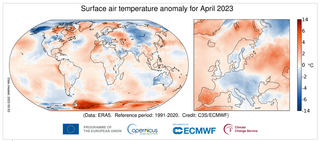 Abril de 2023 a nivel global: el cuarto más cálido en los registros modernos
