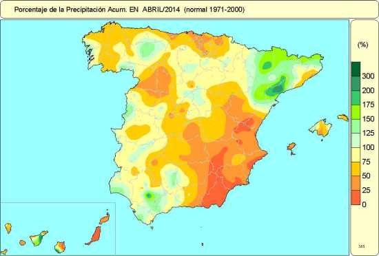Abril De 2014, Extremadamente Cálido Y Seco En Precipitaciones Precipitaciones abril 2014