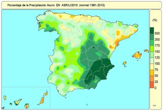 Abril de 2019 en España: muy húmedo y de récords