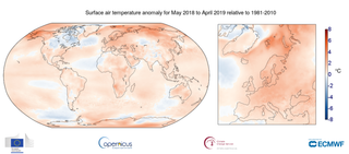 Abril de 2019 fue el segundo más cálido a nivel global