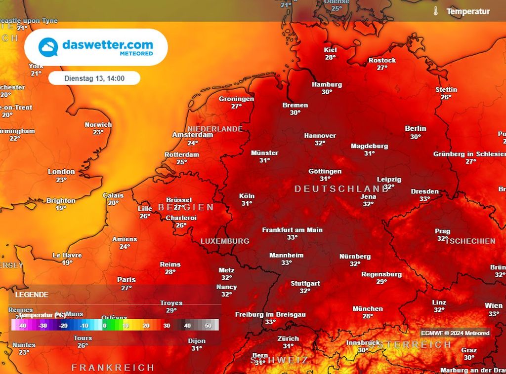 heißer Tag, Dienstag, wetter